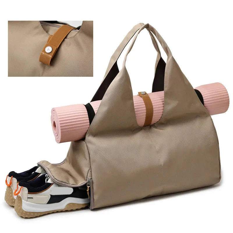 Women'S Multi-Purpose Sports Bag - Waterproof with Shoe Pocket for Yoga, Gym, and Travel